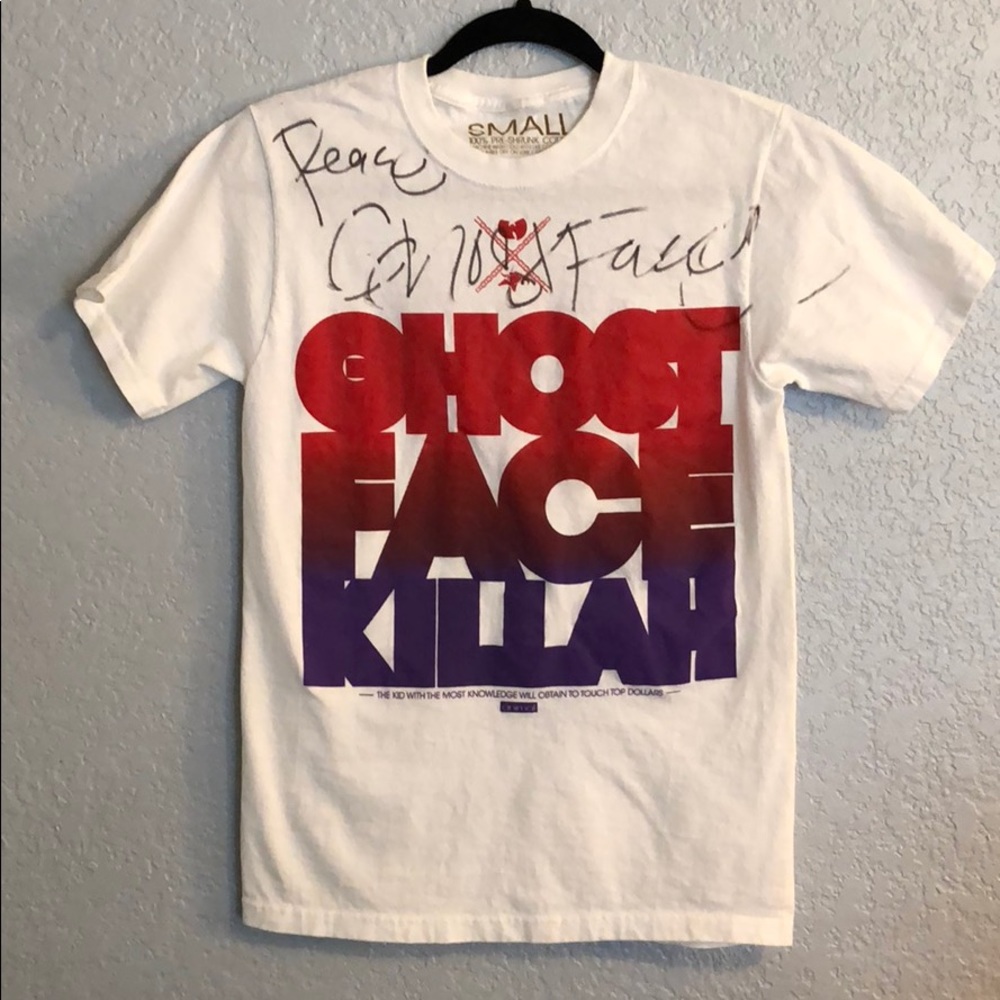 NWOT 💥 Ghostface killah signed t-shirt wu-tang